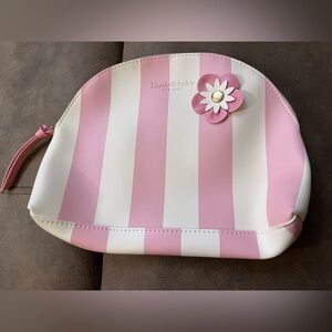 Elizabeth Arden Pink and White Floral Cosmetic Pouch